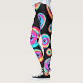 Kleurrijk levendig patroonontwerp leggings (Links)