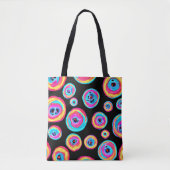 Kleurrijk levendig patroonontwerp tote bag (Voorkant)