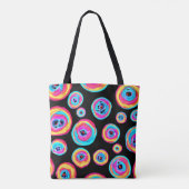 Kleurrijk levendig patroonontwerp tote bag (Achterkant)