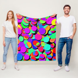 Kleurrijk levendig revival patroon fleece deken
