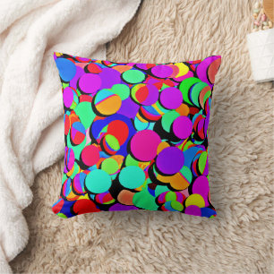 Kleurrijk levendig revival patroon kussen