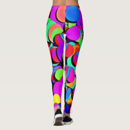 Kleurrijk levendig revival patroon leggings