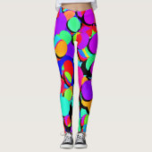 Kleurrijk levendig revival patroon leggings (Voorkant)
