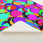 Kleurrijk levendig revival patroon sherpa deken (3/4)