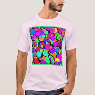Kleurrijk levendig revival patroon t-shirt