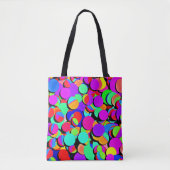 Kleurrijk levendig revival patroon tote bag (Voorkant)