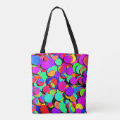 Kleurrijk levendig revival patroon tote bag (Achterkant)