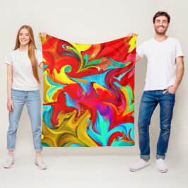 Kleurrijk Levensecht Abstract Patroon Fleece Deken