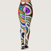 Kleurrijk Levensecht Abstract Patroon Leggings (Achterkant)