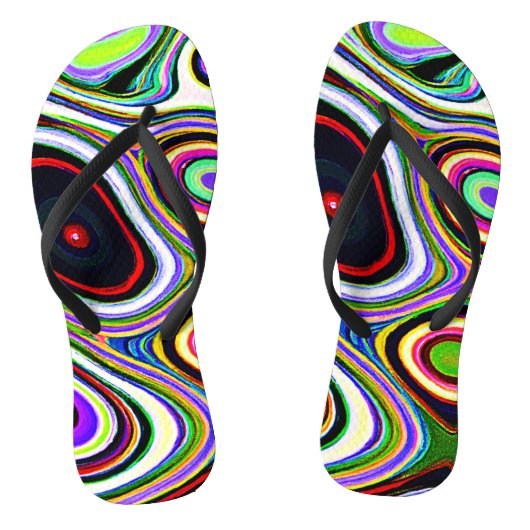 Kleurrijk Levensecht Abstract Patroon Teenslippers (Voetbed)