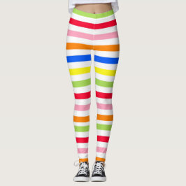 Kleurrijk Levensecht Strepenpatroon Ontwerp  Leggings