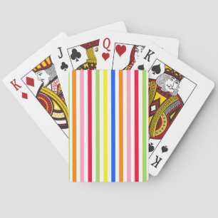Kleurrijk Levensecht Strepenpatroon Ontwerp  Pokerkaarten
