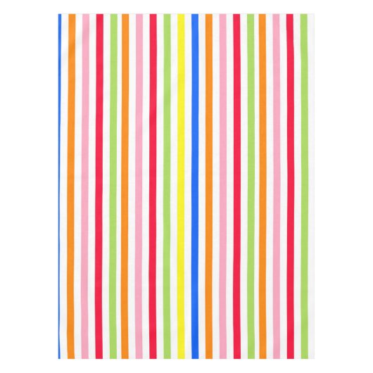 Kleurrijk Levensecht Strepenpatroon Ontwerp Tafelkleed (Voorkant)