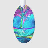 Kleurrijk levenskunstwerk van Amelia Carrie Ornament (voorkant)