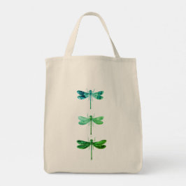 Kleurrijk libel ontwerp tote bag