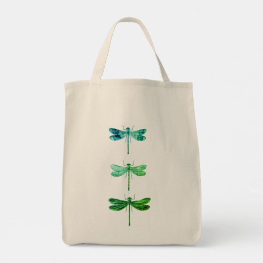 Kleurrijk libel ontwerp tote bag (Achterkant)