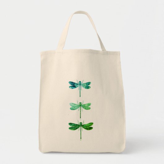 Kleurrijk libel ontwerp tote bag (Voorkant)