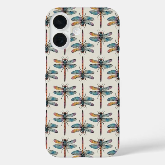 Kleurrijk Libel Patroon Case-Mate iPhone Case (Achterkant)