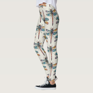 Kleurrijk Libel Patroon Leggings