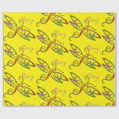 Kleurrijk libellen, gepersonaliseerd verpakkingspa cadeaupapier (Vlak)