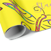 Kleurrijk libellen, gepersonaliseerd verpakkingspa cadeaupapier (Rol Hoek)