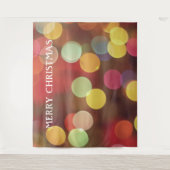 Kleurrijk Licht Kerst Foto Booth Achtergrond Wandkleed (Voorkant)