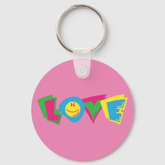 Kleurrijk liefdesbord sleutelhanger (Voorkant)