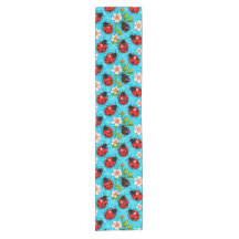 Kleurrijk Lieveheersbeestje Patroon met Bloemen