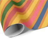 Kleurrijk lijnpatroon cadeaupapier (Rol Hoek)