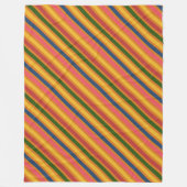 Kleurrijk lijnpatroon fleece deken (Voorkant)