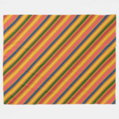 Kleurrijk lijnpatroon fleece deken (Voorkant (Horizontaal))