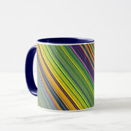 Kleurrijk lijnpatroon koffiemok mok