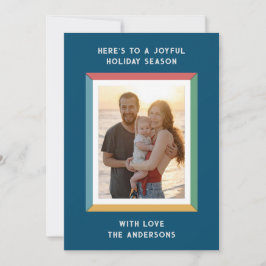 Kleurrijk Lijst met grote groeten Feestdagenkaart