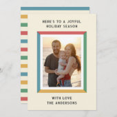 Kleurrijk Lijst met grote groeten Feestdagenkaart (Voorkant / Achterkant)