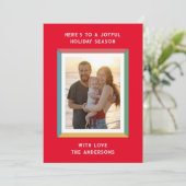 Kleurrijk Lijst met grote groeten Feestdagenkaart (Staand voorkant)