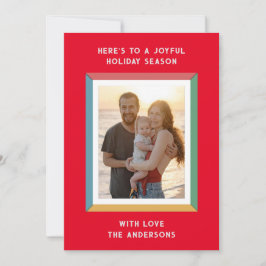 Kleurrijk Lijst met grote groeten Feestdagenkaart