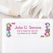 Kleurrijk Lijst van Retro Floral Etiket (Insitu)