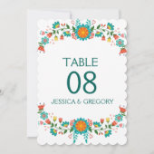 Kleurrijk Lijst van Retro Floral Kaart (Achterkant)