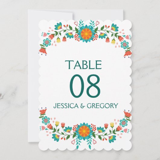 Kleurrijk Lijst van Retro Floral Kaart (Achterkant)