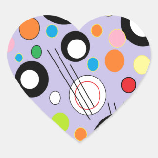 Kleurrijk Lila Hart Sticker