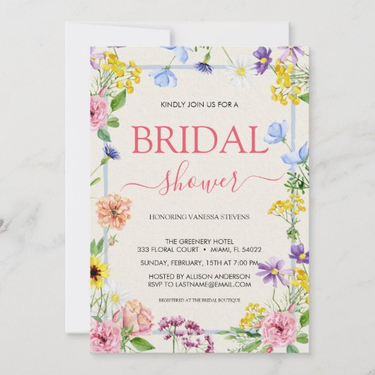 Kleurrijk Lila Roze Waterverf Vrijgezellenfeest Kaart (Voorkant)