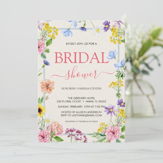 Kleurrijk Lila Roze Waterverf Vrijgezellenfeest Kaart (Staand voorkant)