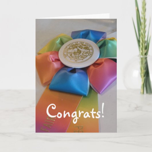 Kleurrijk lint, gefeliciteerd! kaart (Voorkant)