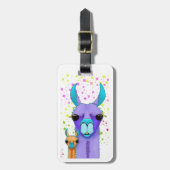 Kleurrijk Llama Bagagelabel (Voorkant verticaal)