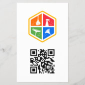 Kleurrijk Logo Huishoudelijke Dienst QR Code Flyer (Achterkant)