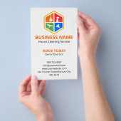 Kleurrijk Logo Huishoudelijke Dienst QR Code Flyer (Hand)
