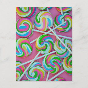 Kleurrijk lolly-patroon briefkaart