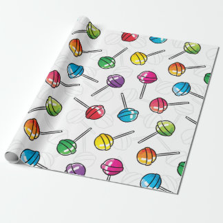 Kleurrijk lolly-patroon cadeaupapier