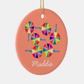 Kleurrijk lolly-patroon keramisch ornament (Rechts)