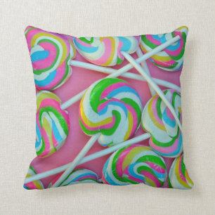 Kleurrijk lolly-patroon kussen